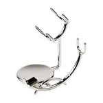 Low Profile Modern Chrome Straight Shaving Brush Stand For Safety. Fixed Price $20.25.