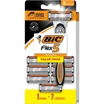 Bic Flex 5 Refillable Razors For Men 8 Piece Kit 7 Cartridges Handle. Fixed Price $14.49.