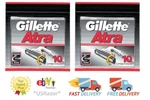 20 Gillette Atra Razor Blades Refill Cartridges No Lubricant Strip Usa Open 10X2. Fixed Price $27.84.