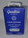 Goodline Grooming Co. 5-BLADE Replacement Cartridges 8 Count-box Shows Wear. Fixed Price $13.99.