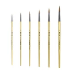 XDT#966 Round Tip Art Brush Pc #1#3#5#7#9#11 Sable Mixed Acrylic Watercolor. Fixed Price $11.99.