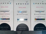 Lot Of 3 Sphynx-refill PACK-BLACK-4 Razor CARTRIDGES,1 Moisturing Bar Per. Fixed Price $19.99.