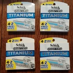 Schick Quattro Titanium Men Razor Refills 6 Cartridges (4+2) New In Package (4). Fixed Price $44.00.