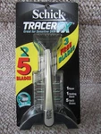 Schick New Nos Vtg Tracer Fx Razor W/ Holding Stand + 5 Refill Blades Cartridges. Fixed Price $39.99.