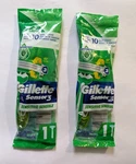 Gillette SESNOR3 3-BLADE Razors -sensitive Shave Disposable (lot Of 2). Fixed Price $8.00.