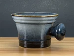 Hand Thrown Ceramic Pottery Cup Shaving Mug Bowl Scuttle, Two-toned Blue Black. Fixed Price $29.96.
