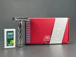 Fatip Cnc Lo Storto Open Comb Slant Safety Razor Chrome Made In Italy - Options. Fixed Price $29.99.