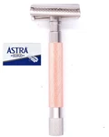 Safety Razor Rose Gold Parker 55SL-GR Slant Brass & Astra Blades. Fixed Price $57.90.