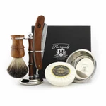 Traditional Cutthroat Razor Wooden Shaving Kit With Brush Bowl Soap & Stand. Fixed Price $49.99.