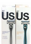 Lot Of 2 Bic Razor For Us 5 Blade W/ 1 Handle + Cartridges Silver&teal. Fixed Price $15.99.