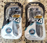 Bic Flex 4 Nano Tech Shavers Men's Disposable Razors 2 Packs 3PC. Fixed Price $15.85.