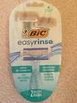 Bic Easy Rinse Disposable 4-BLADE Razors 2 Ct. Brand New Sealed. Fixed Price $7.37.