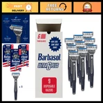 Premium 6-BLADE Disposable Razors Bundle Close Shave, Pivoting Head 9 Total. Fixed Price $39.99.