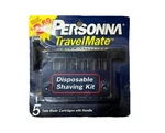 Personna Travel Mate Disposable Shaving Kit (nos) 1995 - Twin Blade Cartidges. Fixed Price $8.99.