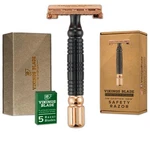Vikings Blade Double Edge Safety Count (pack Of 1), Obsidian & Rose Gold. Fixed Price $37.90.