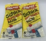 Lot Of 2 Schick Disposable Razors Twin Blade 5 Packs Nos Vintage. Fixed Price $24.99.