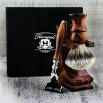 Classic Men's Shaving Set Luxury Wet Shaver Hair Remove Razor & Brush + Stand. Fixed Price $56.99.