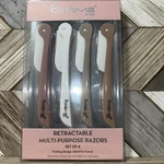 The Creme Shop Retractable Multi Purpose Razors Set Of 4 Eyebrow Face New. Fixed Price $10.00.