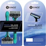 Men's 3-BLADE Disposable Razors 6-PACK Smart Grip Pivoting Head Aloe Strip. Fixed Price $11.99.