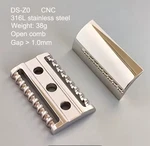 Dscosmetic Z0 Cnc Stainless Steel Open Comb Double Edge Safety Razor Head Only. Fixed Price $55.00.