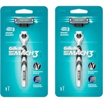 2 Pack Gillette Razor Handle + Refill Cartridge. Fixed Price $15.98.