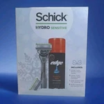 Schick Hydro Sensitive Mens (4CT) Skin Edge Shaver + Shaving Gel. Fixed Price $12.95.