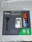 Schick Hydro Sensitive Razor Gift Set 3 Cartridge Kit Edge Gel 7 Oz E2A. Fixed Price $8.00.
