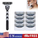1HOLDER 8BLADES Men's Razor Refill Replacment Comfortable Shave Trimmer. Fixed Price $10.99.