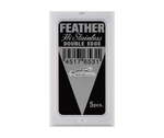 Feather Hi-stainless Platinum Coated Double Edge Blades One Pack Of 5. Fixed Price $42.05.