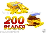 New!! Shark Super Stainless Straight Edge Barber Razor Blades Professional 200CT. Fixed Price $13.25.