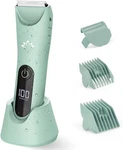 Bikini Trimmer For Women - Intimate Pubic Waterproof Electric Shaver Green. Fixed Price $19.96.