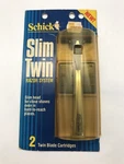 Vtg 1989 Schick Slim Twin Razor System 2 Blade Cartridges Nip. Fixed Price $17.00.