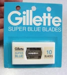 Vintage Gillette 10 Ss Super Blue Blades Dispenser On Card Nos France 1987. Fixed Price $20.00.