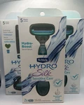 Lot Of 3 Schick Hydro Silk Trimstyle Razor & Bikini Trimmer Hydrating 5 Blades. Fixed Price $33.99.