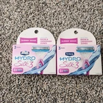 2- Brand New Schick Hydro Silk 3 Razor Blades Sensitive Care *8 Cartridges*. Fixed Price $11.33.
