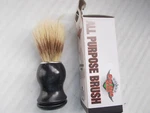 NEW-5IVE Star Gear Boar Bristle Shaving Brush Black Handle-new W/ Box.. Fixed Price $11.99.