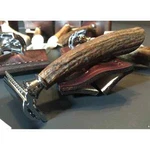 Custom Antler/stag Handle Safety Razor & Travel Sheath (made In Usa). Fixed Price $84.95.