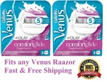 6 Gillette Venus Olay Comfortglide Sugarberry Razor Blades Refill Cartridges. Fixed Price $24.59.