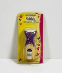 Schick Silk Effects Plus Razor With 2 Cartridges And Shower Caddy, Purple Floral. Fixed Price $19.95.