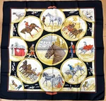 Hermes Auteuil En Mai Carre 90CM 100% Silk Scarf France Black Multi-color #4643. Fixed Price $268.16.