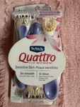 Women Schick Quattro Disposable Razors 3 Pack Hypoallergenic Sensitive Skin. Fixed Price $9.99.