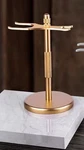 Shaving Brush & Safety Razor Stand By Shave Classics Gold Color. Fixed Price $29.99.