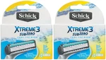 Schick XTREME3 Subzero Cartridges 2 Pack 4 Count Razor Refills. Fixed Price $15.99.