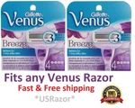8 Gillette Venus Breeze Razor Blades Refill Cartridges Shaver Women Freesia 4. Fixed Price $29.99.