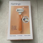 Flamingo 5-BLADE Women's Razor 1 Papaya Handle + 2 Cartridges New. Fixed Price $13.50.
