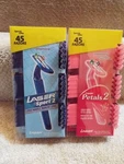 *new*laser Petals & Sport (2) Packs Of 45 Each Razors 90 Total. Fixed Price $19.99.