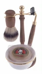 Col Conk - Gold Double Track Razor Gift Set With Brush And Shave Soap. Fixed Price $54.99.