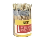 School Smart Interlocked White Bristle Short Handle Paint Brush- Clear- Set 72. Fixed Price $57.00.