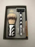 Omega Two Piece Sensor Razor Shaving Set With Boar Bristle Brush-made Italy. Fixed Price $49.95.