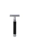 Edwin Jagger Double Edge Safety Razor With Handle Black Chrome Laser. Fixed Price $68.00.